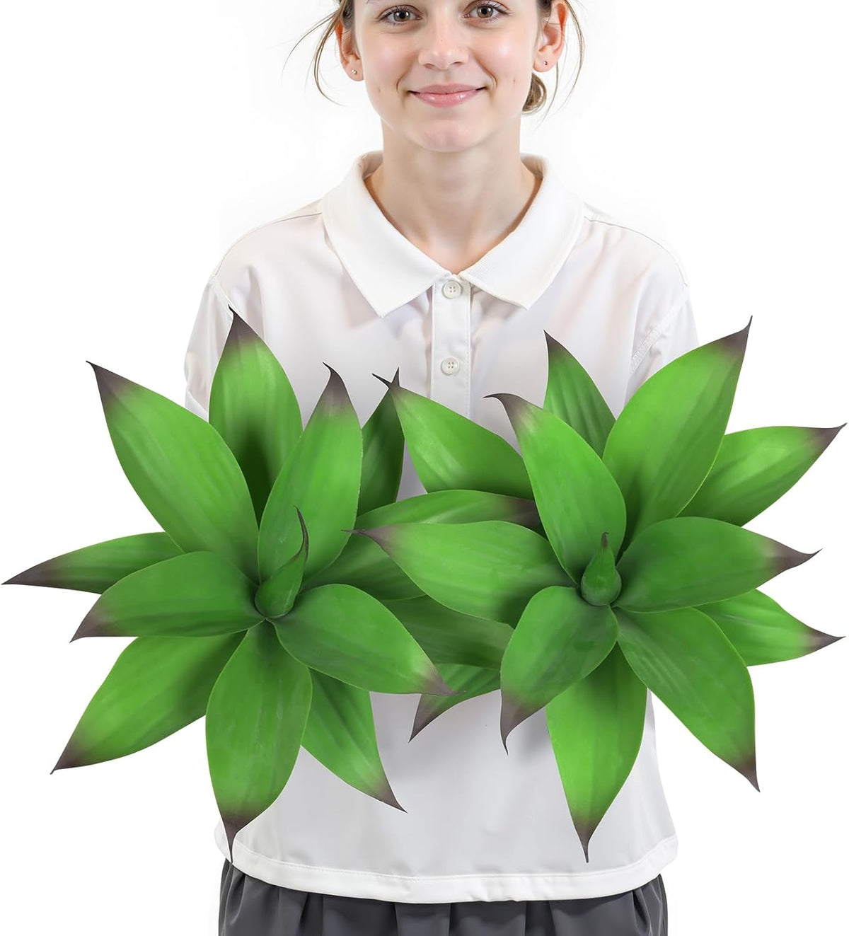 28 Inch Artificial Agave Plants Outdoor Set, Large Fake Plants Indoor for Home Decor, Realistic UV Resistant Faux Succulents Plants Without Pot, Set of 2