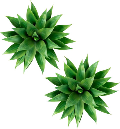 28 Inch Artificial Agave Plants Outdoor Set, Large Fake Plants Indoor for Home Decor, Realistic UV Resistant Faux Succulents Plants Without Pot, Set of 2