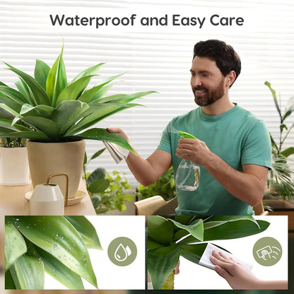 28 Inch Artificial Agave Plants Outdoor Set, Large Fake Plants Indoor for Home Decor, Realistic UV Resistant Faux Succulents Plants Without Pot, Set of 2