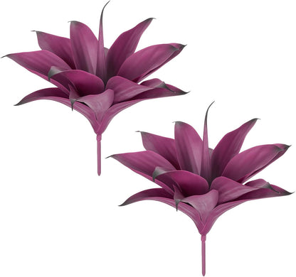 28 Inch Artificial Agave Plants Outdoor Set, Large Fake Plants Indoor for Home Decor, Realistic UV Resistant Faux Succulents Plants Without Pot, Set of 2