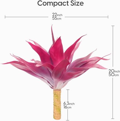 28 Inch Artificial Agave Plants Outdoor Set, Large Fake Plants Indoor for Home Decor, Realistic UV Resistant Faux Succulents Plants Without Pot, Set of 2