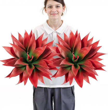 28 Inch Artificial Agave Plants Outdoor Set, Large Fake Plants Indoor for Home Decor, Realistic UV Resistant Faux Succulents Plants Without Pot, Set of 2