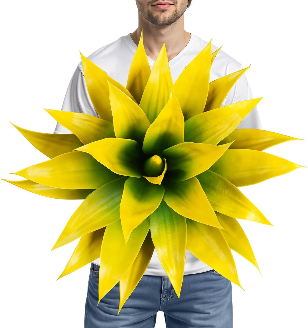 28 Inch Artificial Agave Plants Outdoor Set, Large Fake Plants Indoor for Home Decor, Realistic UV Resistant Faux Succulents Plants Without Pot, Set of 2