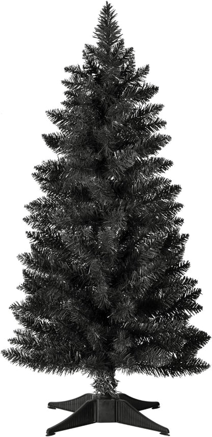3ft Artificial Christmas Tree, Mini Xmas Pine Tree with 4-Leg Stable Plastic Base, Small Tabletop Christmas Tree for Home Office Holiday Party Indoor Decoration