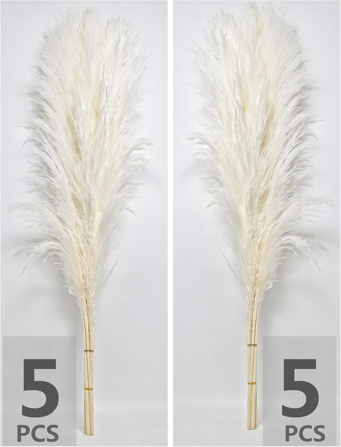110 PCS of Boho Pampas Grass Decor, Naturally Dried Pompas, Bunny Tails Dried Flowers, and dried eucalyptus. Perfect for Weddings, Boho Party Decorations, and Table Decor.
