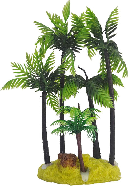 6PCS 4 Inches Tall Green Seaweed Grass Artificial Aquarium Plants, Plastic Fish Tank Decorations for Freshwater and Saltwater Tanks