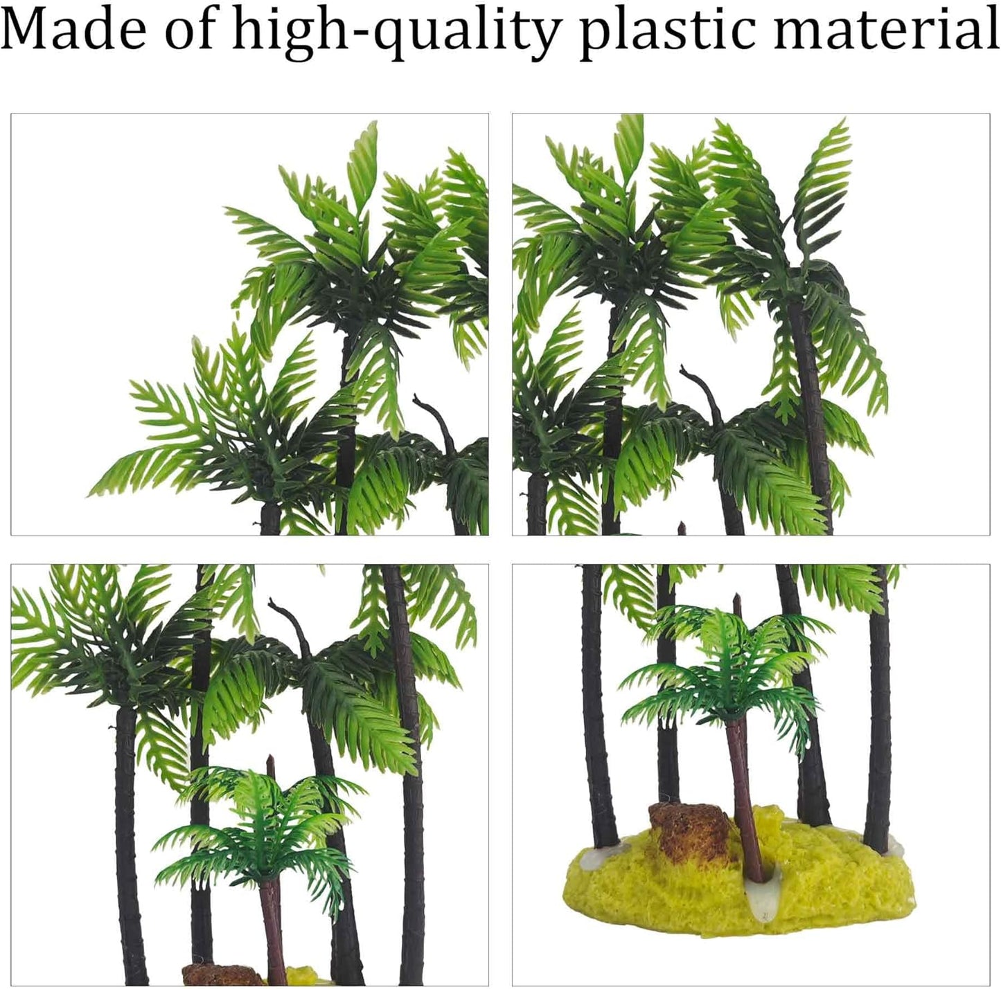 6PCS 4 Inches Tall Green Seaweed Grass Artificial Aquarium Plants, Plastic Fish Tank Decorations for Freshwater and Saltwater Tanks