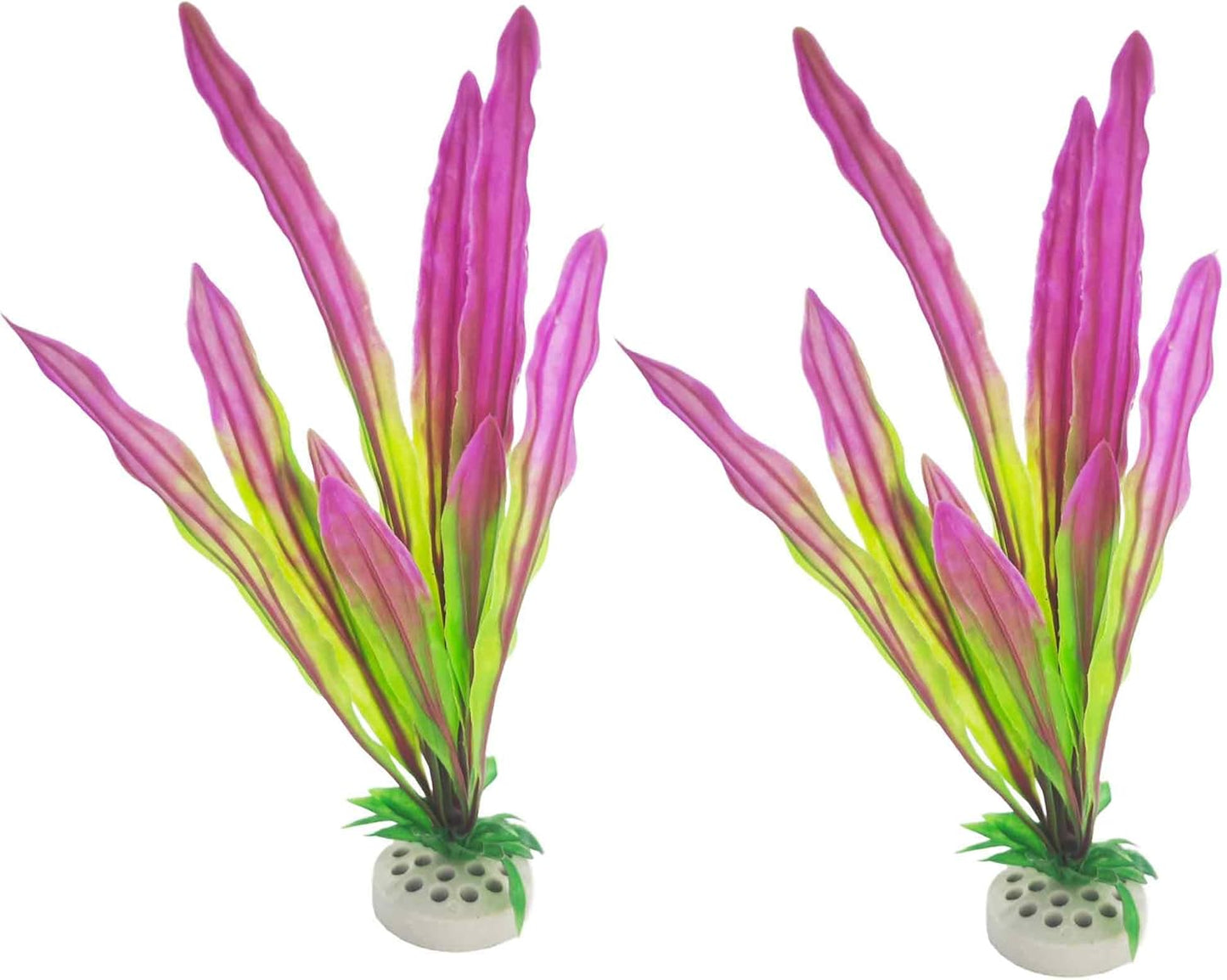 6PCS 4 Inches Tall Green Seaweed Grass Artificial Aquarium Plants, Plastic Fish Tank Decorations for Freshwater and Saltwater Tanks