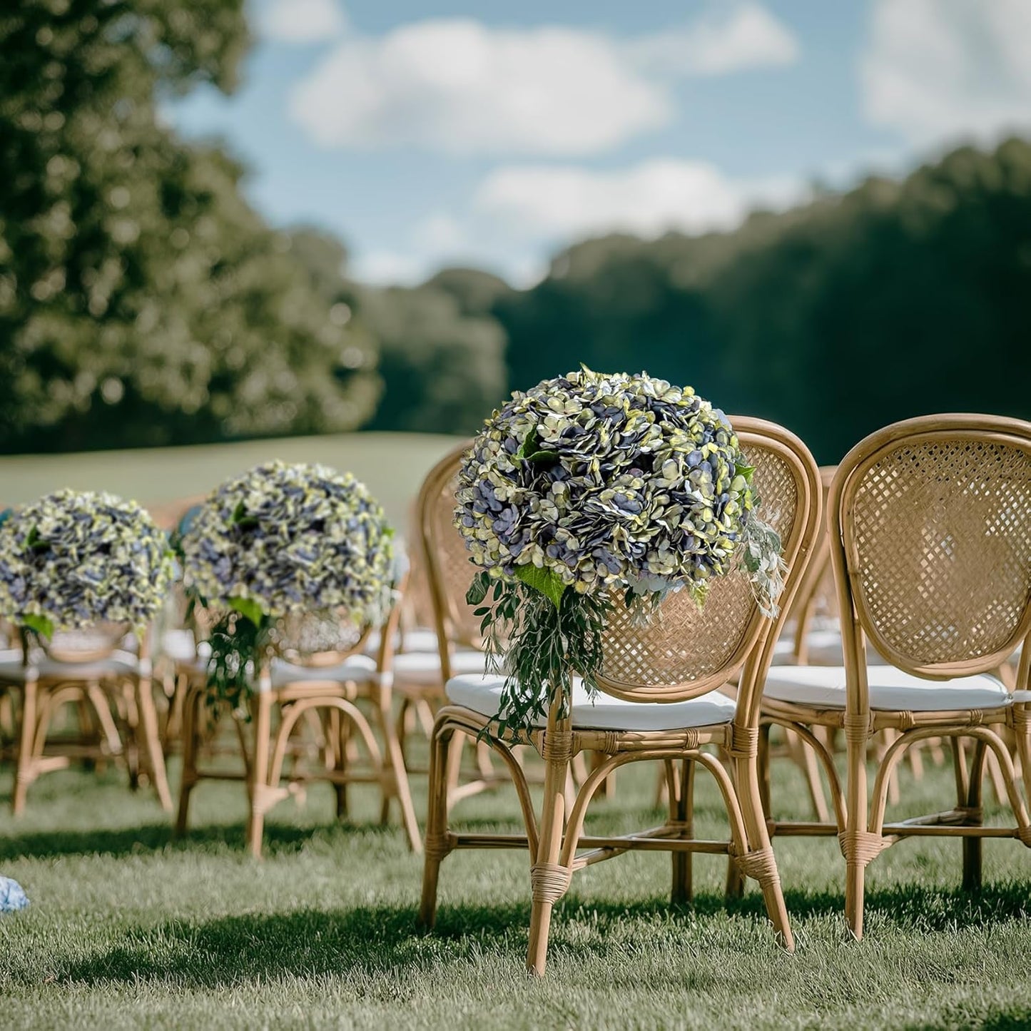 10PCS Faux Hydrangea Flower Hydrangea Artificial Flowers Hydrangea Bouquet Faux Flower Table Centerpieces for Home Wedding Bridal Bouquet Office Party DIY Floral Decor