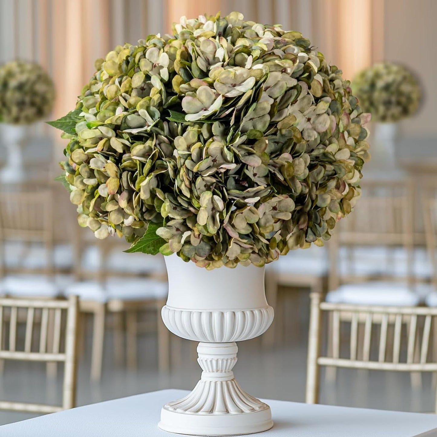 10PCS Faux Hydrangea Flower Hydrangea Artificial Flowers Hydrangea Bouquet Faux Flower Table Centerpieces for Home Wedding Bridal Bouquet Office Party DIY Floral Decor