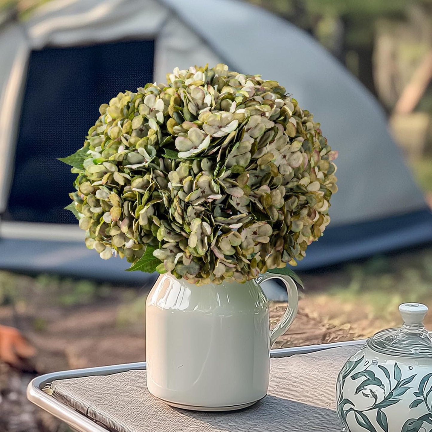 10PCS Faux Hydrangea Flower Hydrangea Artificial Flowers Hydrangea Bouquet Faux Flower Table Centerpieces for Home Wedding Bridal Bouquet Office Party DIY Floral Decor