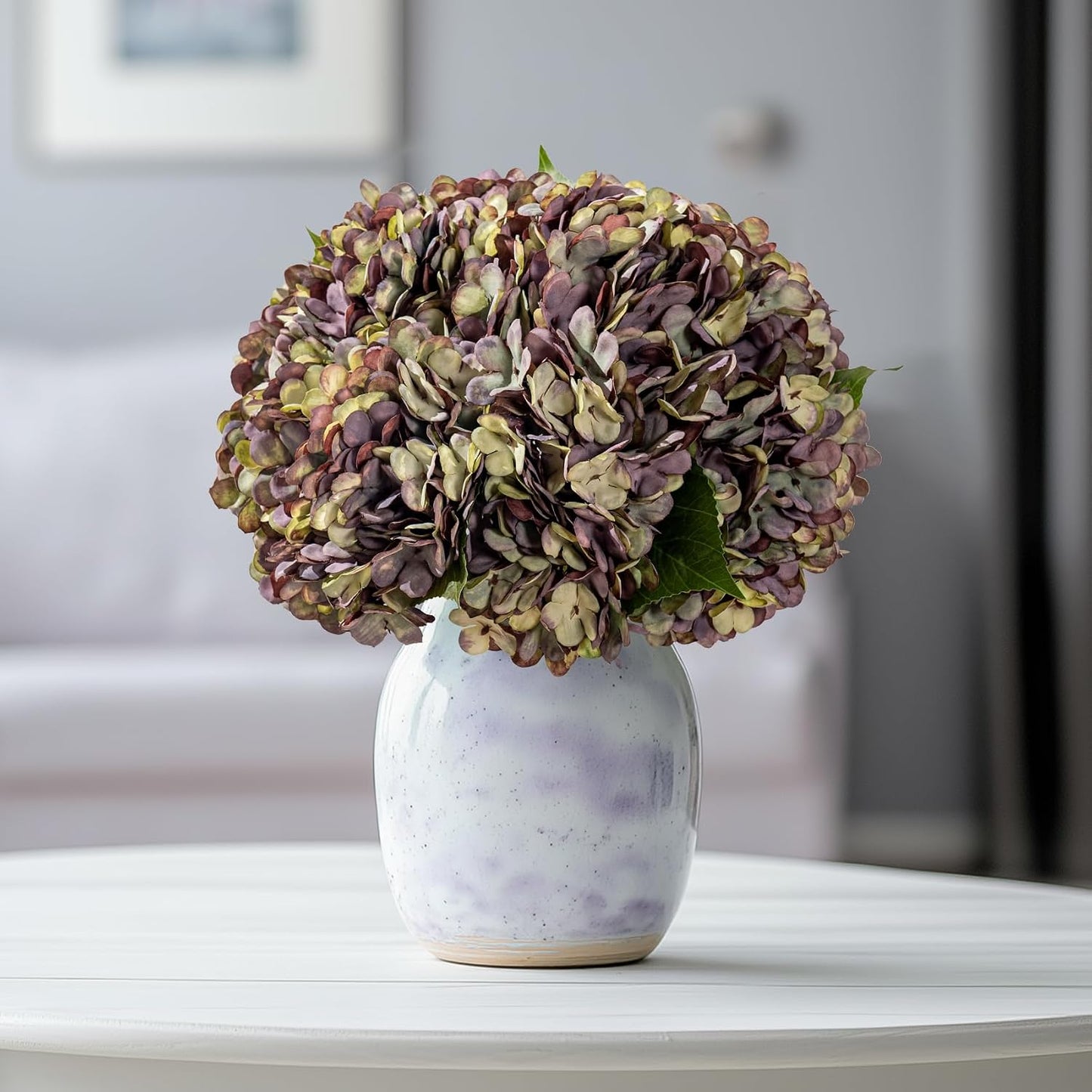 10PCS Faux Hydrangea Flower Hydrangea Artificial Flowers Hydrangea Bouquet Faux Flower Table Centerpieces for Home Wedding Bridal Bouquet Office Party DIY Floral Decor