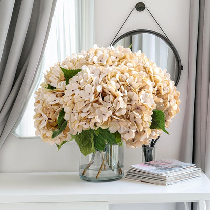 10PCS Faux Hydrangea Flower Hydrangea Artificial Flowers Hydrangea Bouquet Faux Flower Table Centerpieces for Home Wedding Bridal Bouquet Office Party DIY Floral Decor