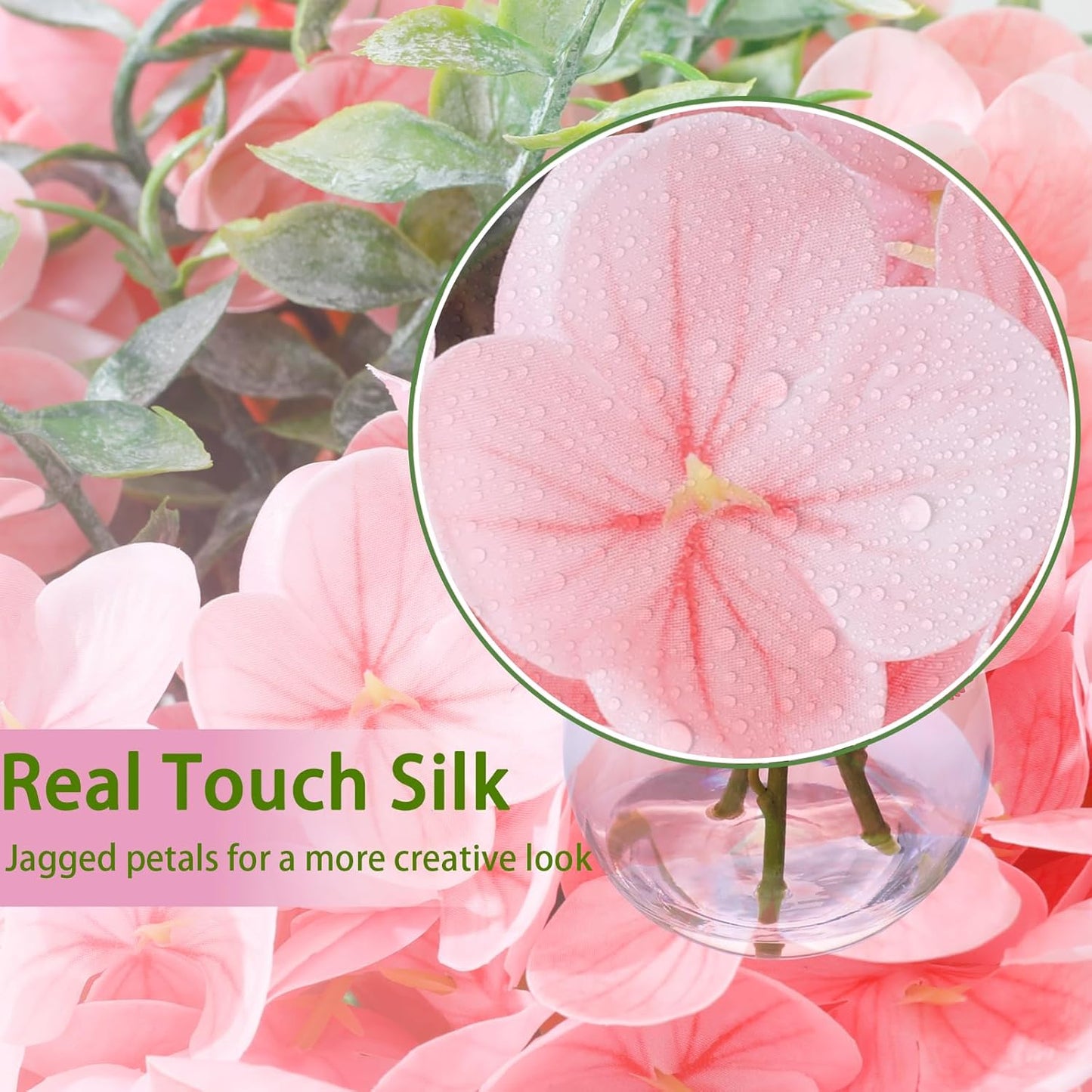 White Magnolia Artificial Flowers with Vase Fake Magnolia Flowers Indoor Real Touch Flowers with Faux Water for Home Decor Centerpieces for Tables