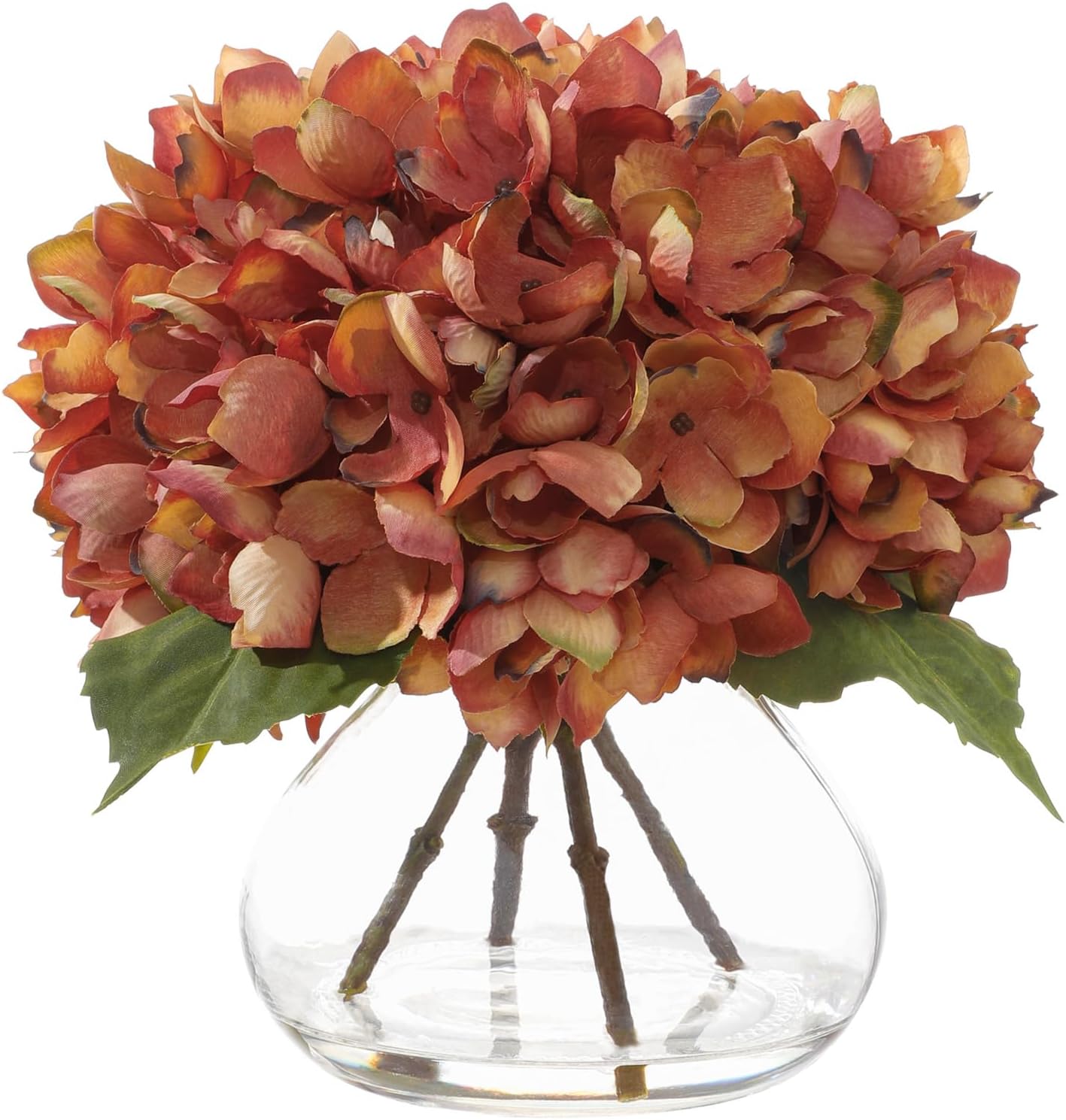 White Magnolia Artificial Flowers with Vase Fake Magnolia Flowers Indoor Real Touch Flowers with Faux Water for Home Decor Centerpieces for Tables