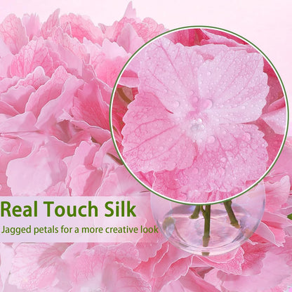 White Magnolia Artificial Flowers with Vase Fake Magnolia Flowers Indoor Real Touch Flowers with Faux Water for Home Decor Centerpieces for Tables