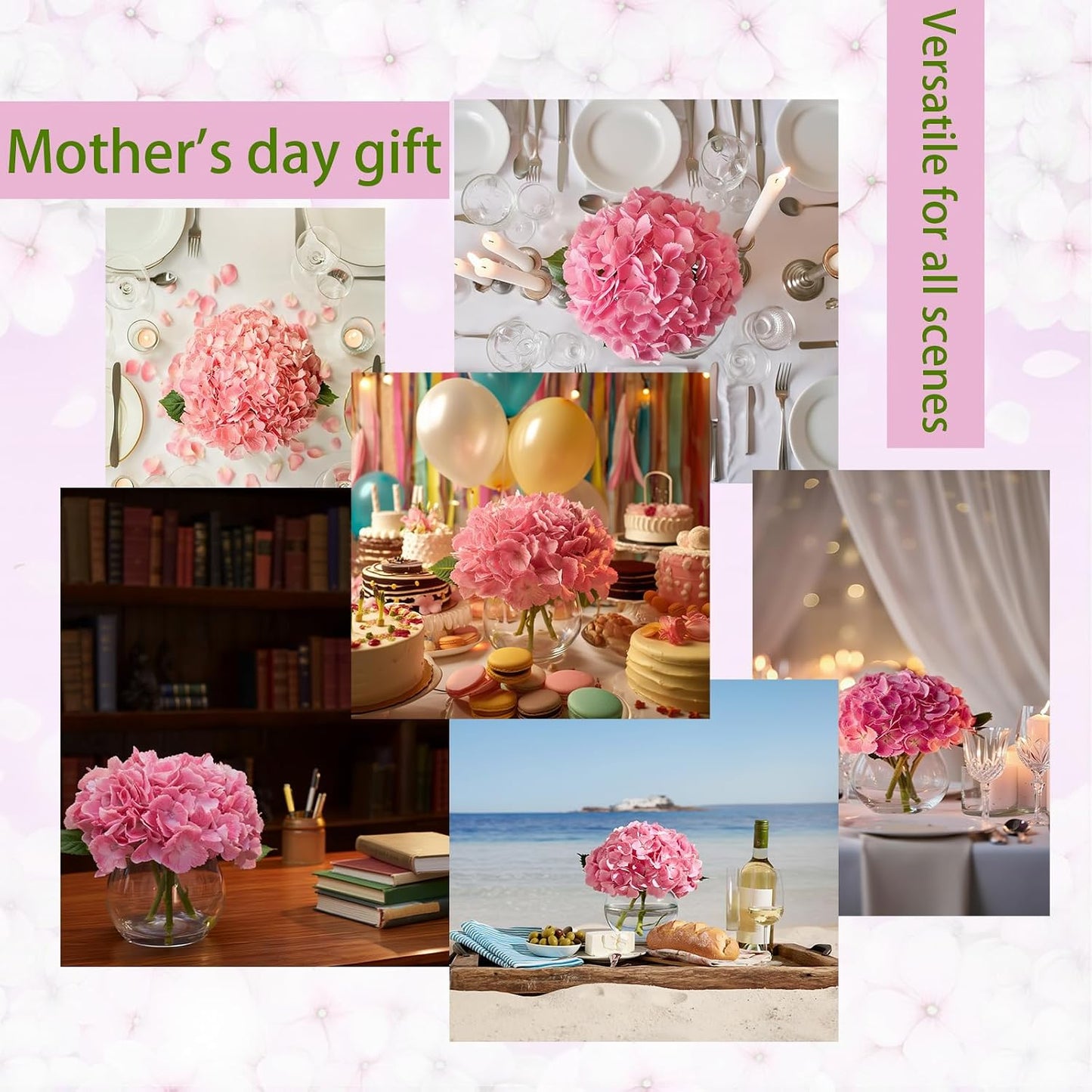 White Magnolia Artificial Flowers with Vase Fake Magnolia Flowers Indoor Real Touch Flowers with Faux Water for Home Decor Centerpieces for Tables