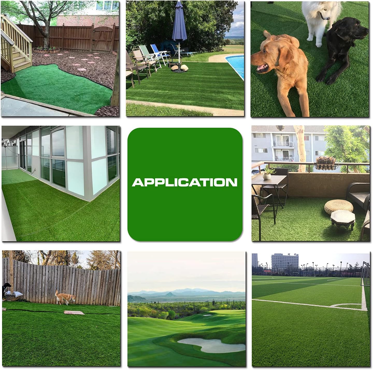 Realistic Artificial Grass Outdoor Rug 3FTX5FT Dog Turf Mat | Pet Friendly Fake Grass Pad, 25mm Drainable Thick Soft Synthetic Turf for Patio Balcony Camping Office Floor, Heat Resistant