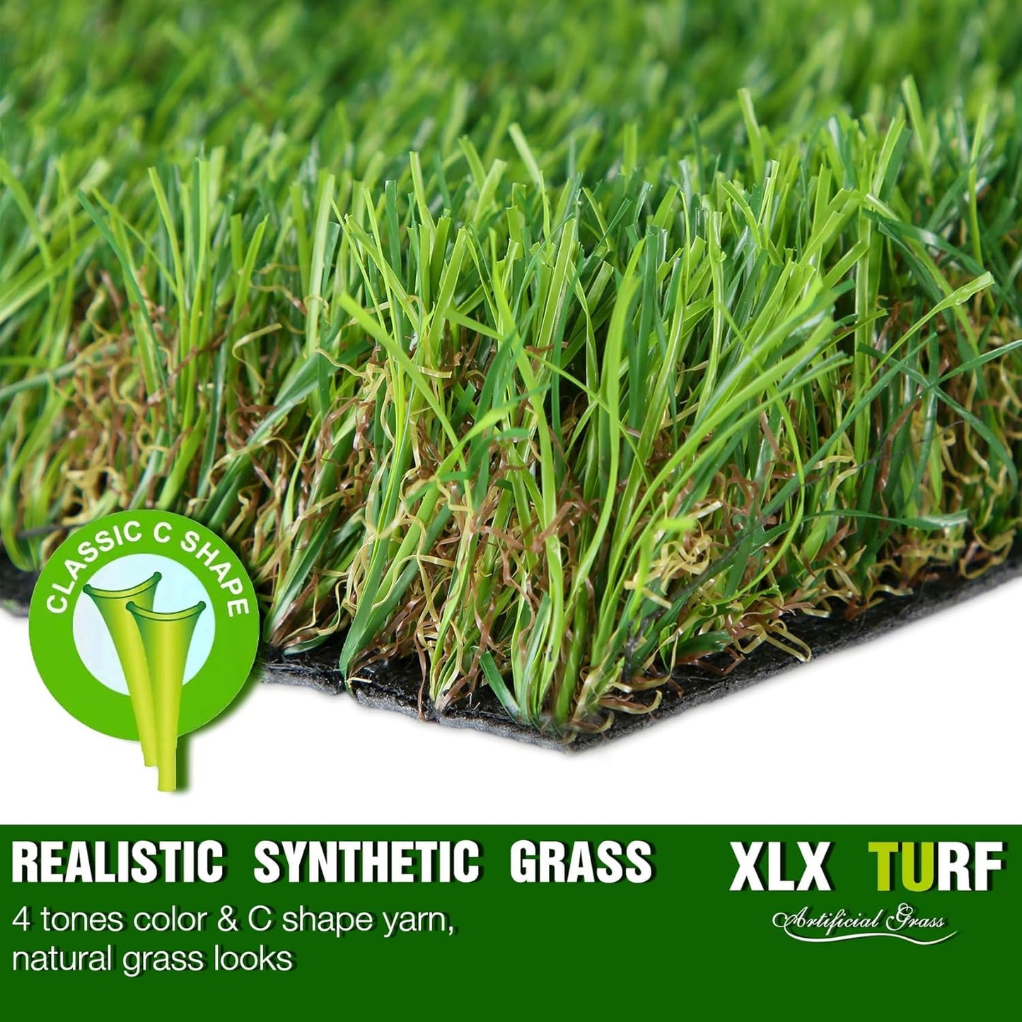 Realistic Artificial Grass Outdoor Rug 3FTX5FT Dog Turf Mat | Pet Friendly Fake Grass Pad, 25mm Drainable Thick Soft Synthetic Turf for Patio Balcony Camping Office Floor, Heat Resistant