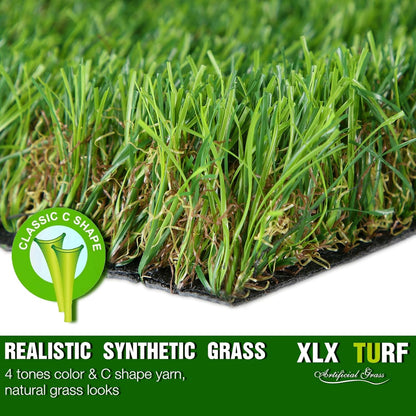 Realistic Artificial Grass Outdoor Rug 3FTX5FT Dog Turf Mat | Pet Friendly Fake Grass Pad, 25mm Drainable Thick Soft Synthetic Turf for Patio Balcony Camping Office Floor, Heat Resistant