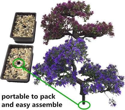 Artificial Bonsai Tree-Fake Plant in Pot Artificial Plants,Faux Bonsai Japanese Pine Bonsai Artificial Plants for Home Decor Indoor,Office/Windowsill/Yard,Desktop Display, Zen Garden Décor