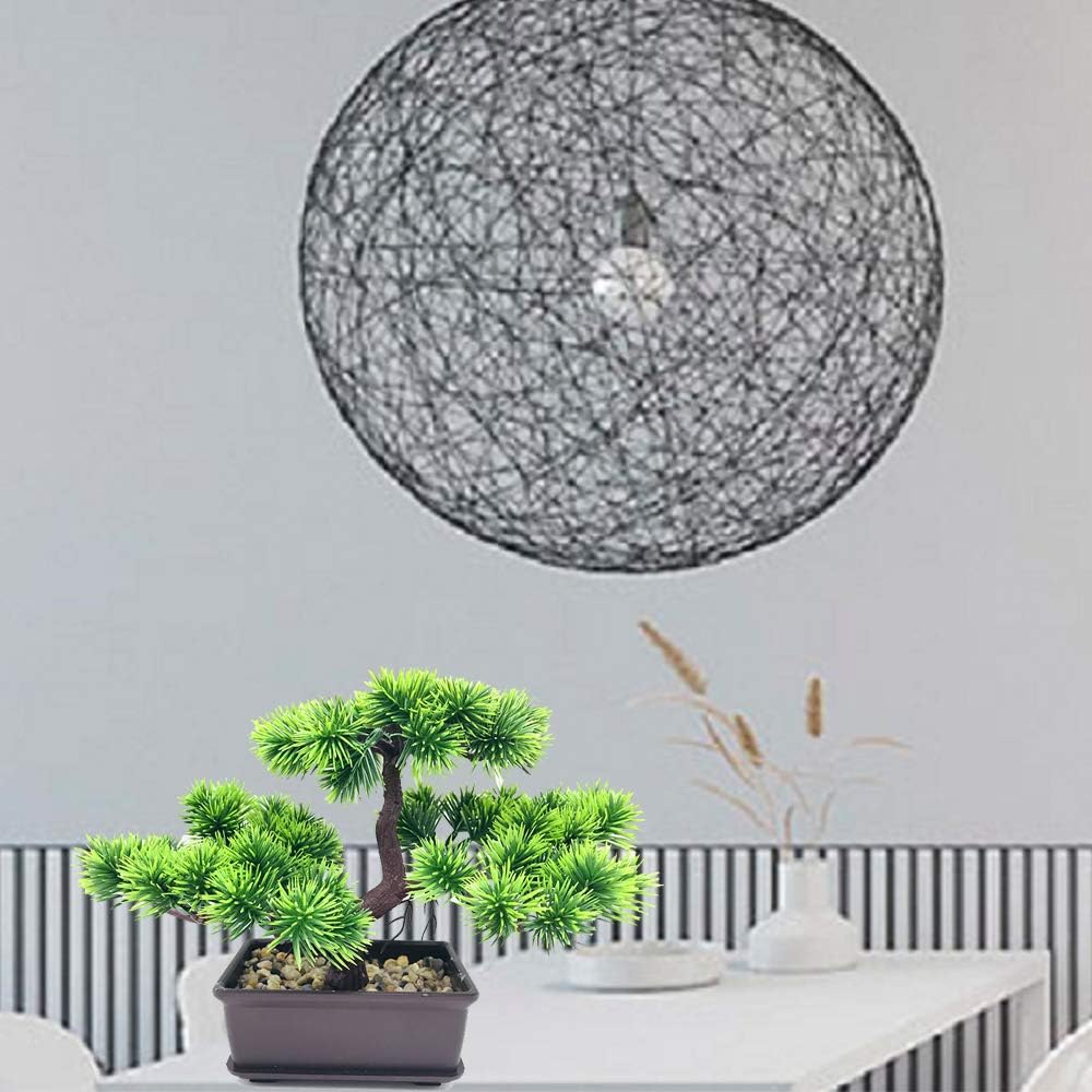 Artificial Bonsai Tree-Fake Plant in Pot Artificial Plants,Faux Bonsai Japanese Pine Bonsai Artificial Plants for Home Decor Indoor,Office/Windowsill/Yard,Desktop Display, Zen Garden Décor