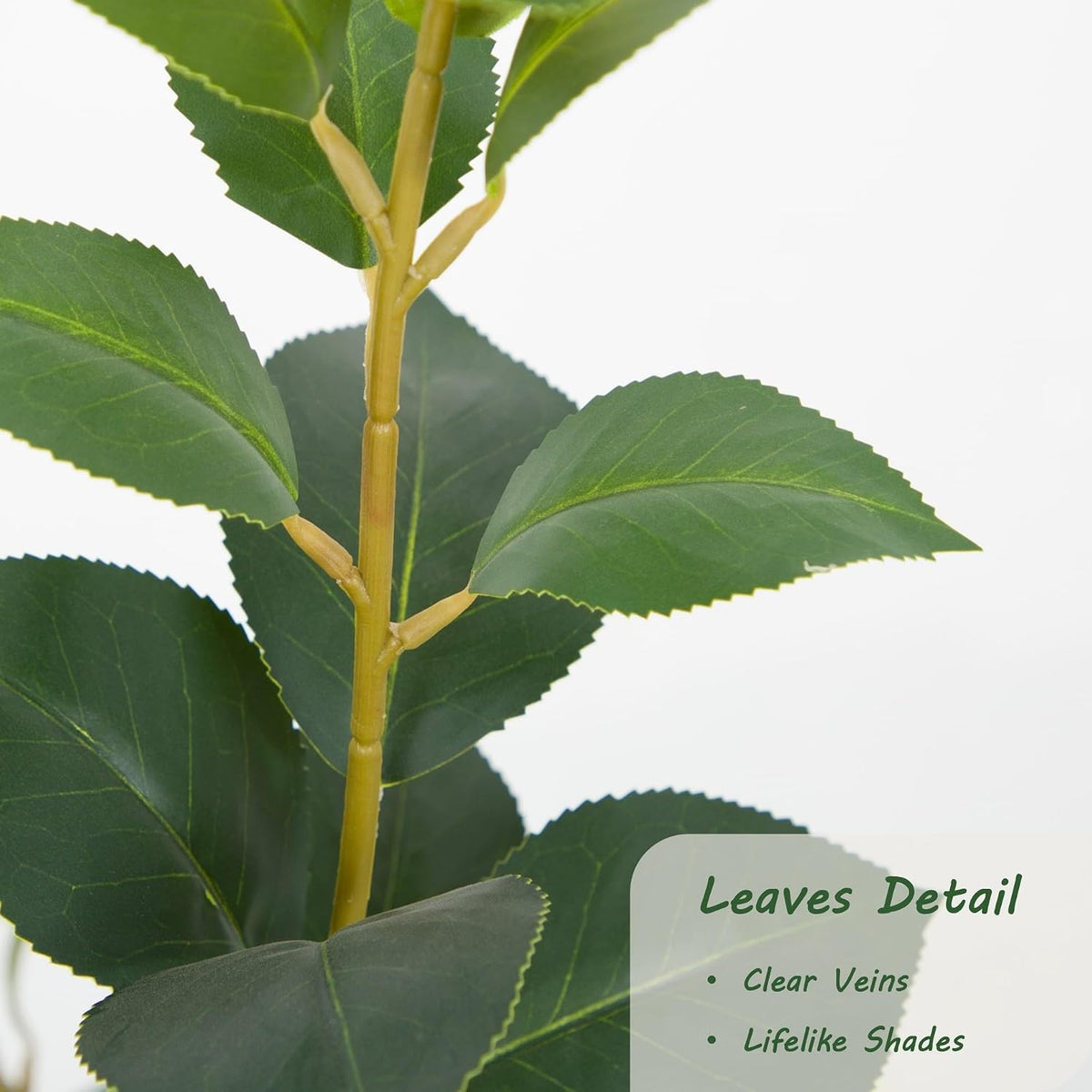 5ft Artificial Camellia Tree with Silk Orange Flowers, 60in Faux Camellia Plant with Lifelike Trunk, Fake Flower Tree Potted Front Door Plants for Porch Patio Deck Living Room Decor, 2Pack
