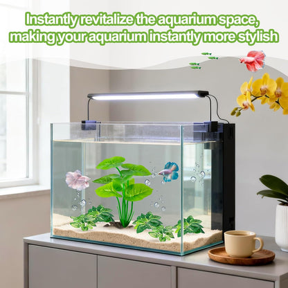6 Pcs Aquarium Plants Fish Tank Decor，Artificial Driftwood with Textured Base Fish Tank Accessories Reptiles Plants Driftwood