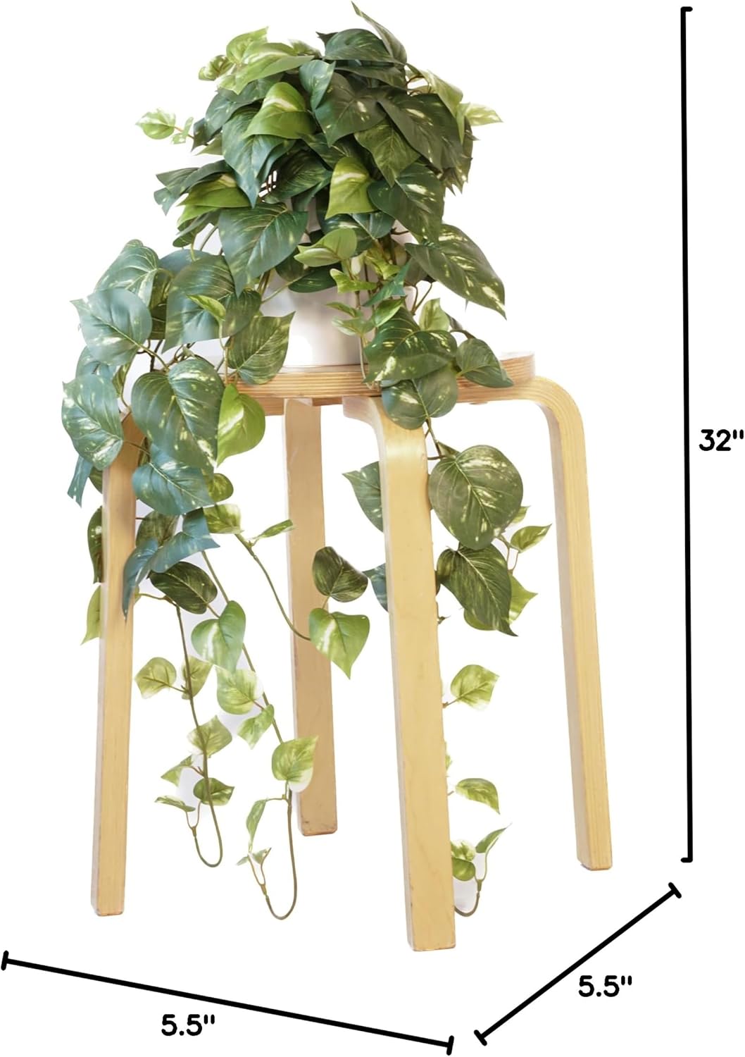 32" Realistic Fake Pothos Ivy Plant for Home Decor Indoor Silk Artificial Plant Large (Light Green)