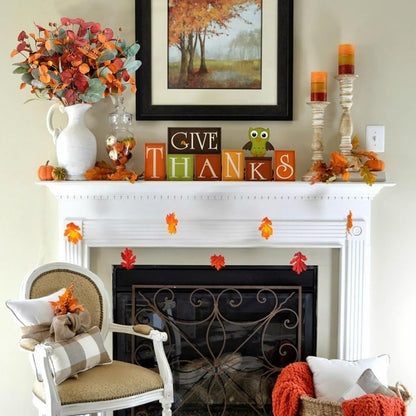 22 inch Fall Wreath Artificial Green and Orange Wreaths for Front Door with Lamb's Leaves Eucalyptus Leaves Berries Wreath for Indoor Outdoor Porch Thanksgiving Harvest Celebration