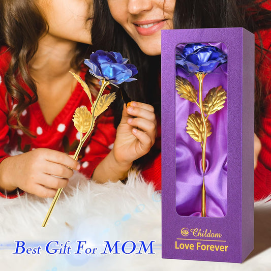 Birthday Gifts for Women Mom,Forever Rainbow Rose Flower For Delivery Prime | Christmas Rose Gifts For Women Mom,Purple Artificial Flowers Rose Gift For Women Her,Anniversary,Valentines,Stocking Stuffers