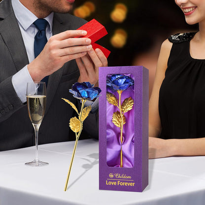 Birthday Gifts for Women Mom,Forever Rainbow Rose Flower For Delivery Prime | Christmas Rose Gifts For Women Mom,Purple Artificial Flowers Rose Gift For Women Her,Anniversary,Valentines,Stocking Stuffers