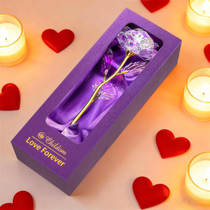 Birthday Gifts for Women Mom,Forever Rainbow Rose Flower For Delivery Prime | Christmas Rose Gifts For Women Mom,Purple Artificial Flowers Rose Gift For Women Her,Anniversary,Valentines,Stocking Stuffers