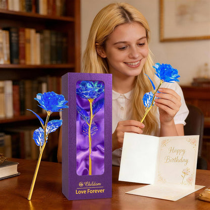 Birthday Gifts for Women Mom,Forever Rainbow Rose Flower For Delivery Prime | Christmas Rose Gifts For Women Mom,Purple Artificial Flowers Rose Gift For Women Her,Anniversary,Valentines,Stocking Stuffers
