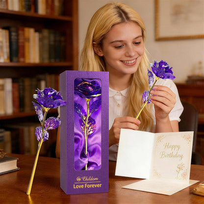 Birthday Gifts for Women Mom,Forever Rainbow Rose Flower For Delivery Prime | Christmas Rose Gifts For Women Mom,Purple Artificial Flowers Rose Gift For Women Her,Anniversary,Valentines,Stocking Stuffers