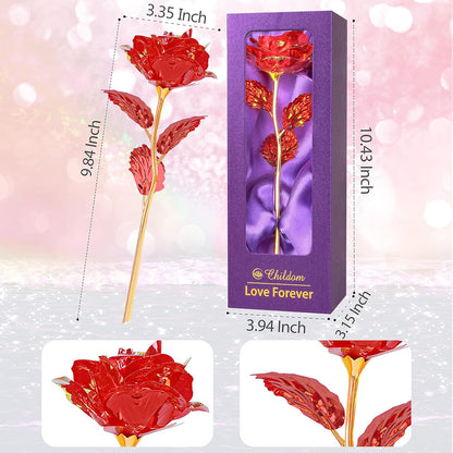 Birthday Gifts for Women Mom,Forever Rainbow Rose Flower For Delivery Prime | Christmas Rose Gifts For Women Mom,Purple Artificial Flowers Rose Gift For Women Her,Anniversary,Valentines,Stocking Stuffers