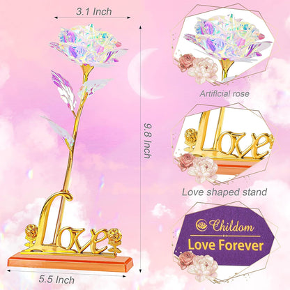 Birthday Gifts for Women Mom,Forever Rainbow Rose Flower For Delivery Prime | Christmas Rose Gifts For Women Mom,Purple Artificial Flowers Rose Gift For Women Her,Anniversary,Valentines,Stocking Stuffers