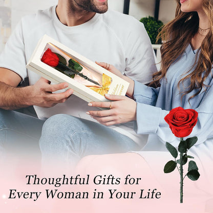 Birthday Gifts for Women Mom,Forever Rainbow Rose Flower For Delivery Prime | Christmas Rose Gifts For Women Mom,Purple Artificial Flowers Rose Gift For Women Her,Anniversary,Valentines,Stocking Stuffers
