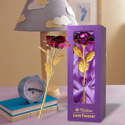 Birthday Gifts for Women Mom,Forever Rainbow Rose Flower For Delivery Prime | Christmas Rose Gifts For Women Mom,Purple Artificial Flowers Rose Gift For Women Her,Anniversary,Valentines,Stocking Stuffers