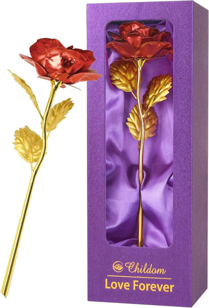 Birthday Gifts for Women Mom,Forever Rainbow Rose Flower For Delivery Prime | Christmas Rose Gifts For Women Mom,Purple Artificial Flowers Rose Gift For Women Her,Anniversary,Valentines,Stocking Stuffers