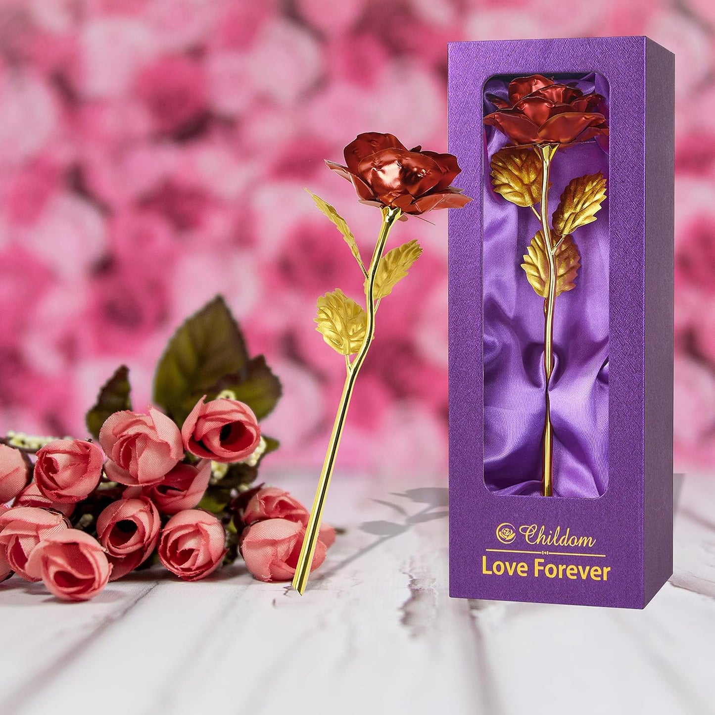 Birthday Gifts for Women Mom,Forever Rainbow Rose Flower For Delivery Prime | Christmas Rose Gifts For Women Mom,Purple Artificial Flowers Rose Gift For Women Her,Anniversary,Valentines,Stocking Stuffers