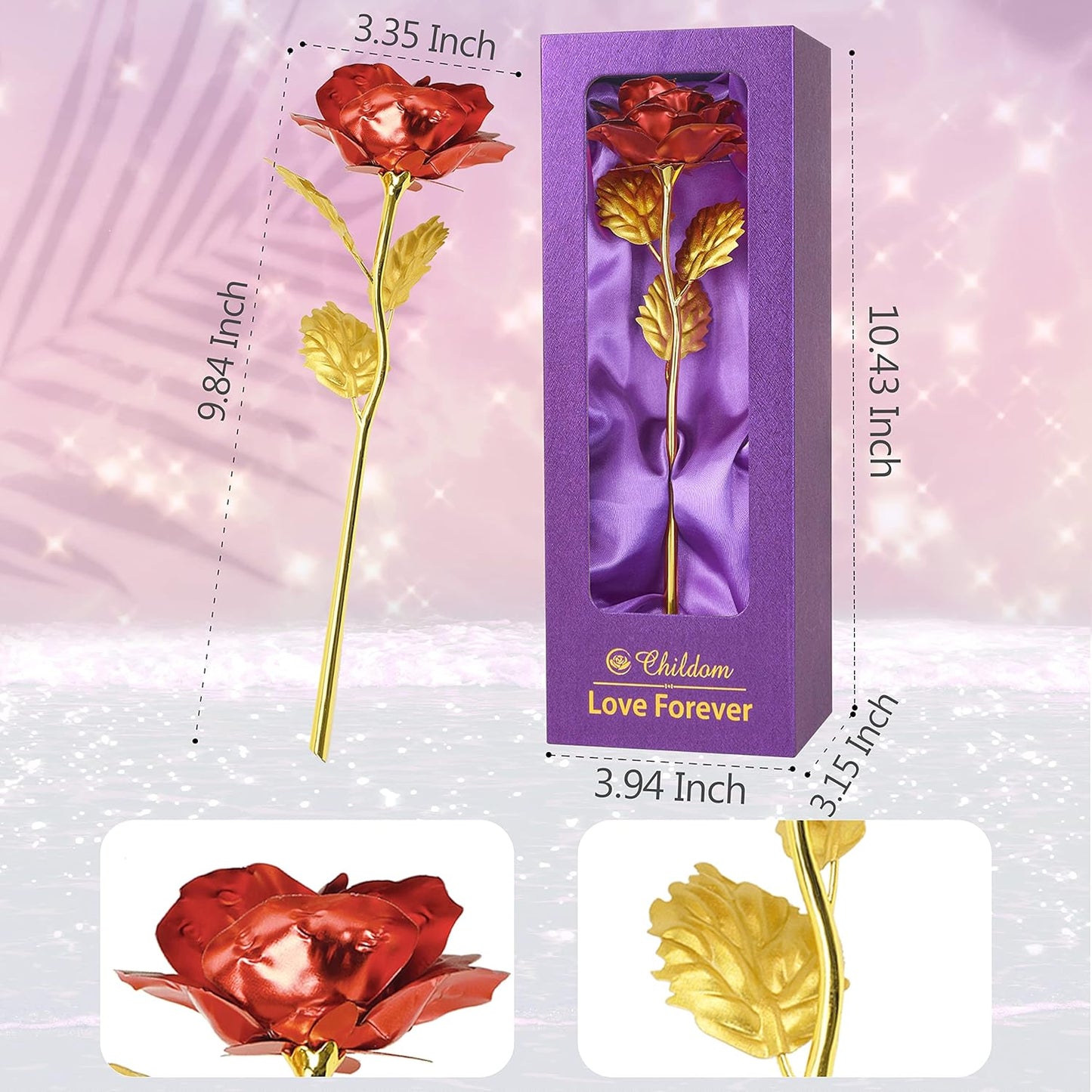 Birthday Gifts for Women Mom,Forever Rainbow Rose Flower For Delivery Prime | Christmas Rose Gifts For Women Mom,Purple Artificial Flowers Rose Gift For Women Her,Anniversary,Valentines,Stocking Stuffers