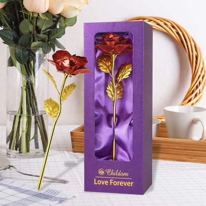 Birthday Gifts for Women Mom,Forever Rainbow Rose Flower For Delivery Prime | Christmas Rose Gifts For Women Mom,Purple Artificial Flowers Rose Gift For Women Her,Anniversary,Valentines,Stocking Stuffers