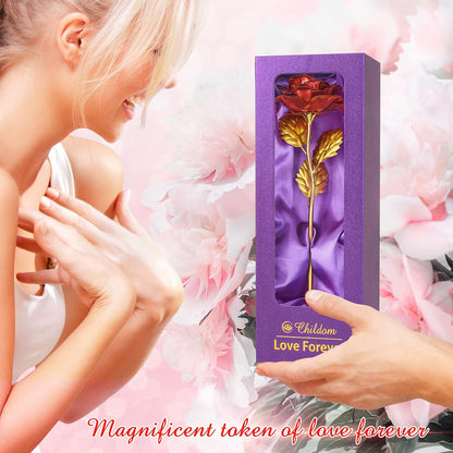 Birthday Gifts for Women Mom,Forever Rainbow Rose Flower For Delivery Prime | Christmas Rose Gifts For Women Mom,Purple Artificial Flowers Rose Gift For Women Her,Anniversary,Valentines,Stocking Stuffers