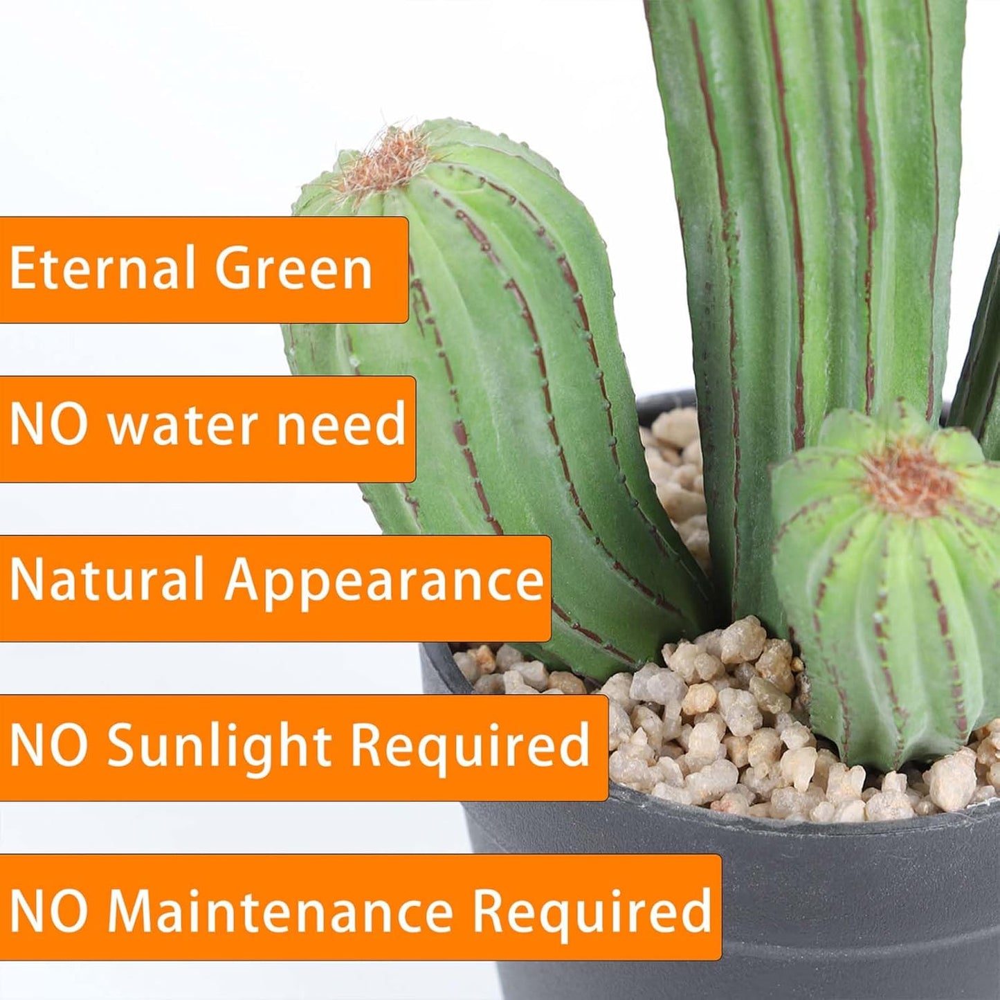 Artificial Cactus Fake Cacti 11" Faux Potted Cactus Plants for Home Store Office Decoration