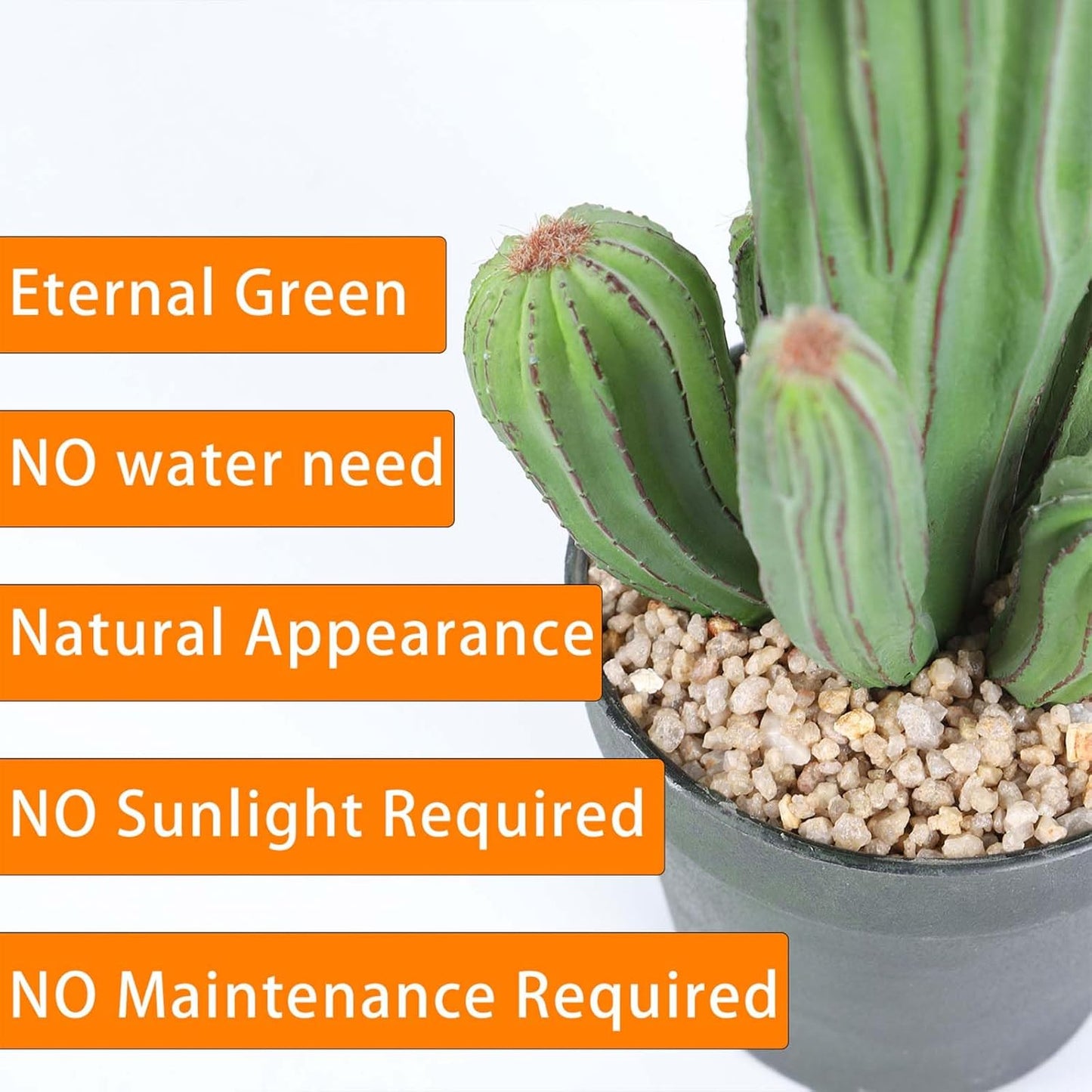 Artificial Cactus Fake Cacti 11" Faux Potted Cactus Plants for Home Store Office Decoration