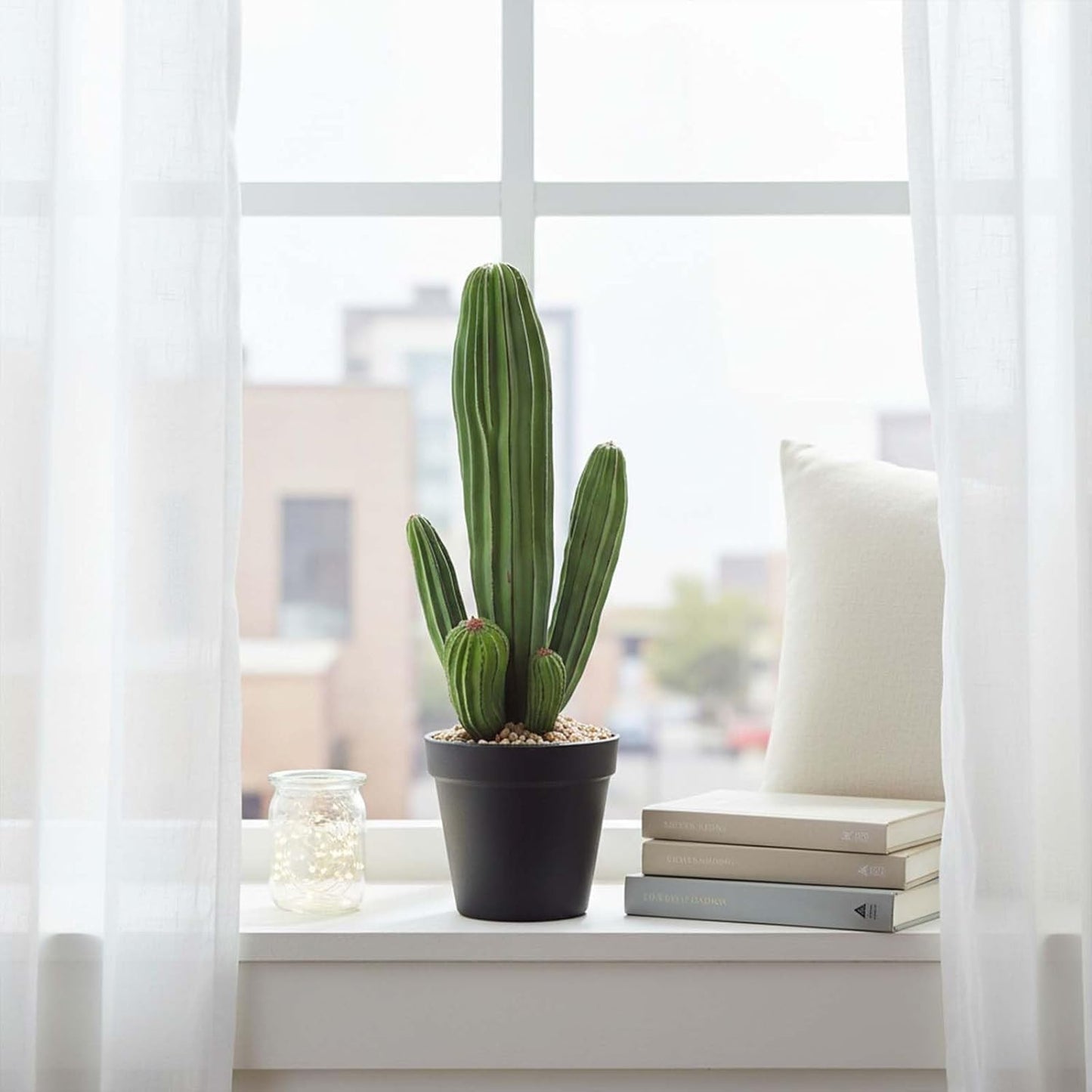 Artificial Cactus Fake Cacti 11" Faux Potted Cactus Plants for Home Store Office Decoration