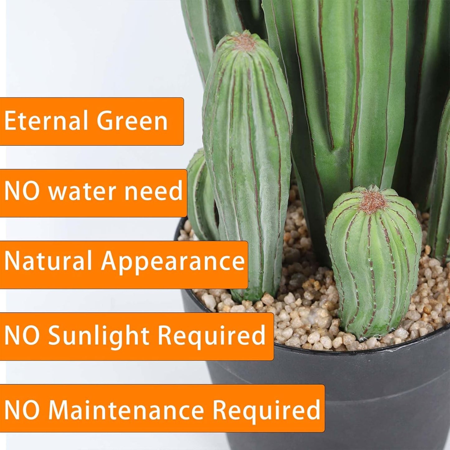 Artificial Cactus Fake Cacti 11" Faux Potted Cactus Plants for Home Store Office Decoration