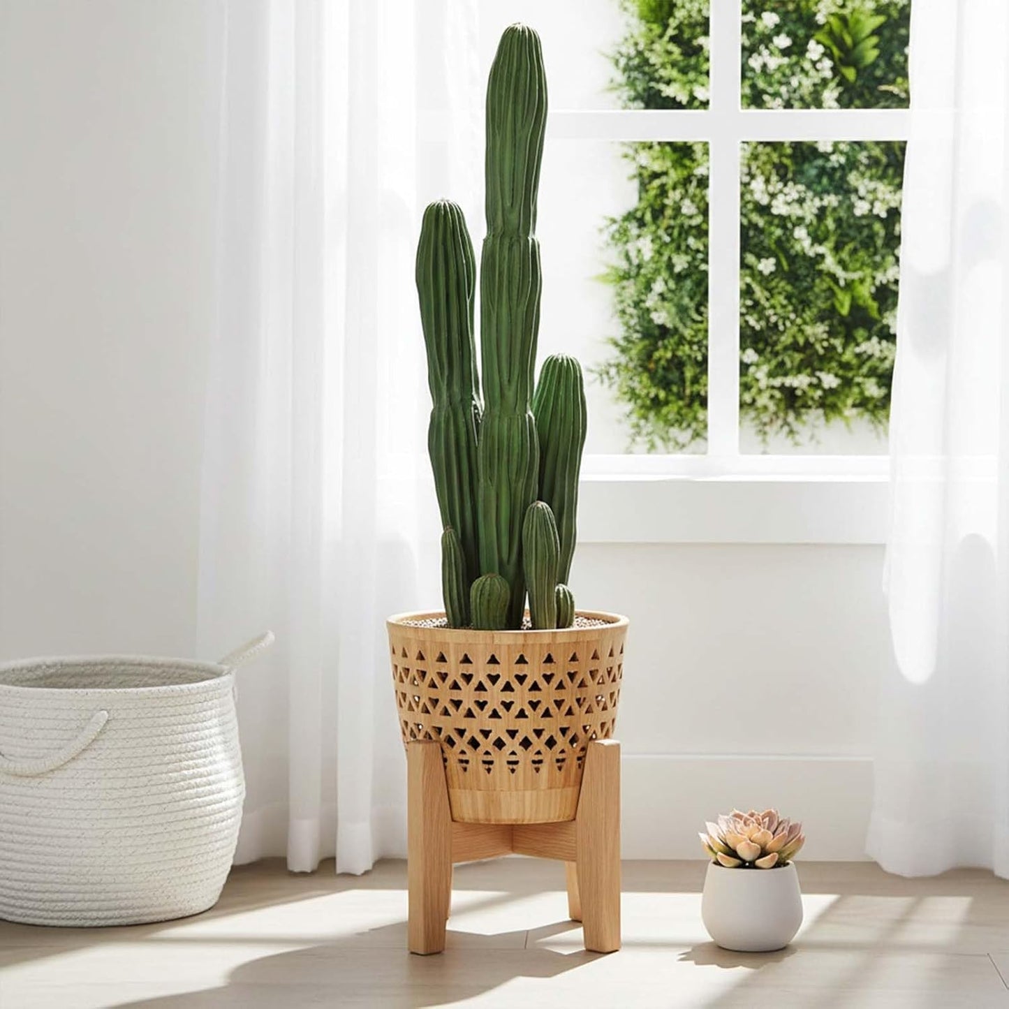 Artificial Cactus Fake Cacti 11" Faux Potted Cactus Plants for Home Store Office Decoration