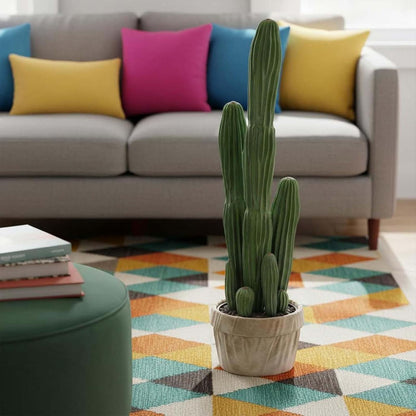 Artificial Cactus Fake Cacti 11" Faux Potted Cactus Plants for Home Store Office Decoration
